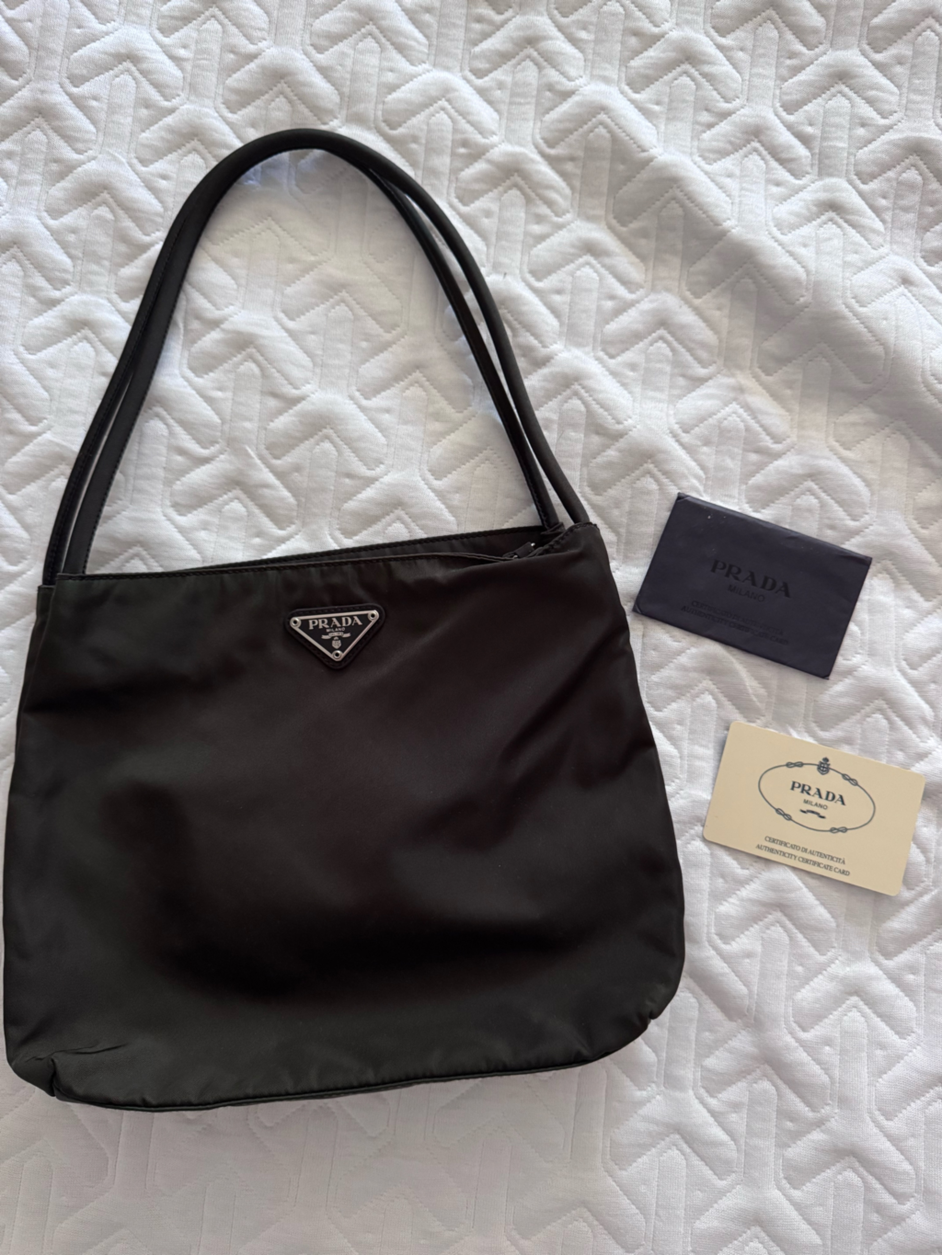 Prada Tessuto City Nylon Shoulder Bag Vintage!